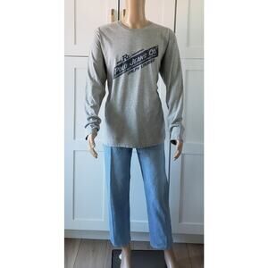 Polo Jeans Co Ralph Lauren Shirt Mens XL Gray Long Sleeve RN41381 Y2K Retro